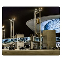 Montevideo Airport Night Scene, Uruguay Double Sided Flano Blanket (small)  by dflcprintsclothing