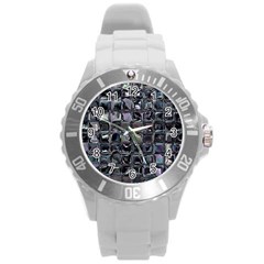 Funky Mosaic  Round Plastic Sport Watch (l) by MRNStudios