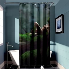 Wooden Child Resting On A Tree From Fonebook Shower Curtain 36  X 72  (stall)  by 2853937
