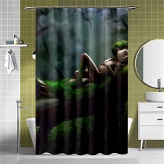 Wooden Child Resting On A Tree From Fonebook Shower Curtain 48  X 72  (small)  by 2853937