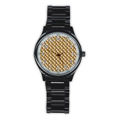 Abstract Illusion Stainless Steel Round Watch by Sparkle