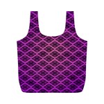 Pattern Texture Geometric Patterns Purple Full Print Recycle Bag (M) Front