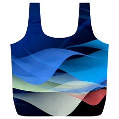 Flower Background Blue Design Full Print Recycle Bag (xl) by Dutashop