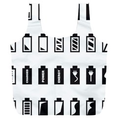 Battery Icons Charge Full Print Recycle Bag (xxl) by Dutashop