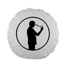 Mobile Phone Addiction Concept Drawing Standard 15  Premium Flano Round Cushions by dflcprintsclothing