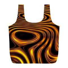 Wave Abstract Lines Full Print Recycle Bag (l) by Dutashop