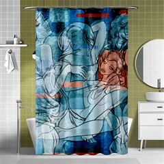 Retro Girls Shower Curtain 48  X 72  (small)  by ExtraAwesomeSauce