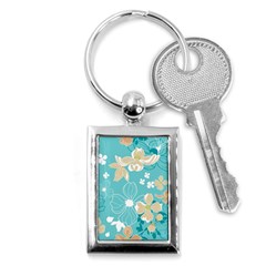 Floral Pattern Key Chain (rectangle) by ExtraAwesomeSauce