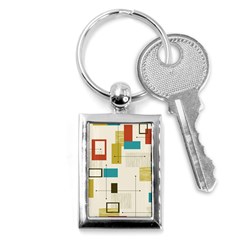 Retro Pattern Vintage Key Chain (rectangle) by ExtraAwesomeSauce