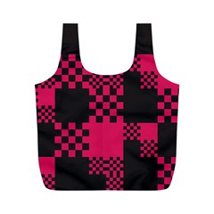 Cube Square Block Shape Full Print Recycle Bag (m) by Dutashop