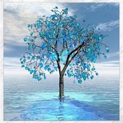 Crystal Blue Tree Canvas 16  X 16  by icarusismartdesigns