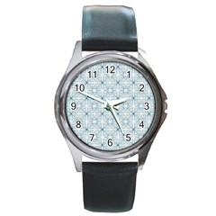 Tulip  Flower  Round Metal Watch by SychEva
