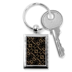 Modern Intricate Print Pattern Key Chain (rectangle) by dflcprintsclothing