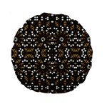 Modern Geometric Ornate Pattern Standard 15  Premium Round Cushions Back