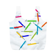 Pen Pencil Color Write Tool Full Print Recycle Bag (m) by Dutashop
