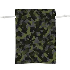 Camouflage Vert  Lightweight Drawstring Pouch (xl) by kcreatif