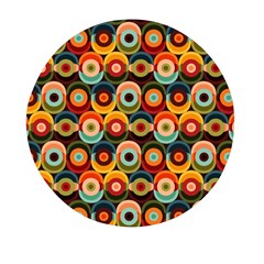 Multicolor Geometric Pattern Mini Round Pill Box (pack Of 3) by designsbymallika