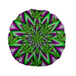 Purple, White, Green, Marijuana, Leaves, CBDOilPrincess  5de76707-e767-40d0-a70d-e7c36407f0a3 Standard 15  Premium Round Cushions Front