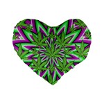 Purple, White, Green, Marijuana, Leaves, CBDOilPrincess  5de76707-e767-40d0-a70d-e7c36407f0a3 Standard 16  Premium Heart Shape Cushions Front