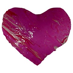 My Pour Cup Painting 1 Cbdoilprincess B85ce3ba-6b55-4b89-b882-d6eeb79129ac Large 19  Premium Heart Shape Cushions by CBDOilPrincess1
