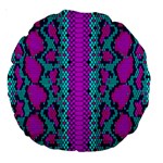 Snake Print CBDOilPrincess 4be14ba2-4032-43e6-a099-7f7e7f0d7362 Large 18  Premium Round Cushions Back