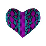 Snake Print CBDOilPrincess 4be14ba2-4032-43e6-a099-7f7e7f0d7362 Standard 16  Premium Heart Shape Cushions Back