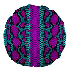 Snake Print Cbdoilprincess 4be14ba2-4032-43e6-a099-7f7e7f0d7362 Large 18  Premium Round Cushions by CBDOilPrincess1
