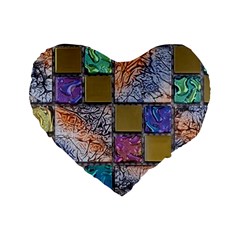 Tiles Cbdoilprincess 4c3ec21c-5cb9-4df3-975d-d1bfcef57dda Standard 16  Premium Heart Shape Cushions by CBDOilPrincess1