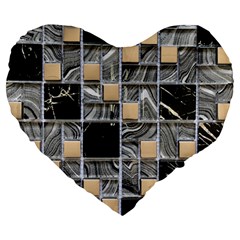 Tiles Cbdoilprincess Db646b3e-83c5-4712-9f61-f4c31fb30546 Large 19  Premium Flano Heart Shape Cushions by CBDOilPrincess1