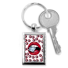 Lips Diamonds Cbdoilprincess  Df7357df-b45a-476d-b5b0-d19665f6de3f Key Chain (rectangle) by CBDOilPrincess1