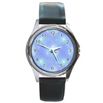 Heavenly Flowers Round Metal Watch Front