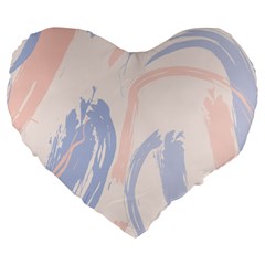 Marble Stains  Large 19  Premium Heart Shape Cushions by Sobalvarro
