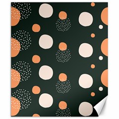 Black Peach White  Canvas 20  X 24  by Sobalvarro