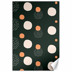 Black Peach White  Canvas 20  X 30  by Sobalvarro