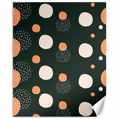 Black Peach White  Canvas 11  X 14  by Sobalvarro