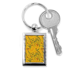 Folk Floral Pattern  Abstract Flowers Surface Design  Seamless Pattern Key Chain (rectangle) by Eskimos