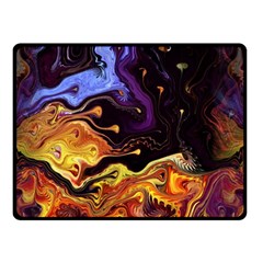 Nebula Starry Night Skies Abstract Art Double Sided Fleece Blanket (small)  by CrypticFragmentsDesign