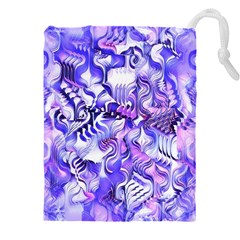 Weeping Wisteria Fantasy Gardens Pastel Abstract Drawstring Pouch (5xl) by CrypticFragmentsDesign