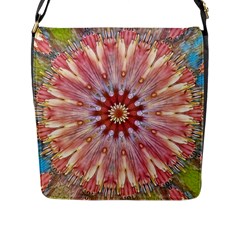 Pink Beauty 1 Flap Closure Messenger Bag (l) by LW41021