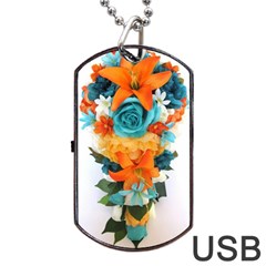 Spring Flowers Dog Tag Usb Flash (one Side) by LW41021