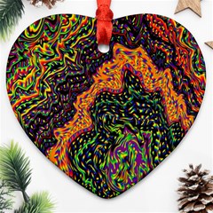 Goghwave Heart Ornament (two Sides) by LW41021