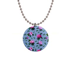 Delicate Peonies 1  Button Necklace by SychEva