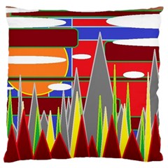 Forrest Sunset Large Flano Cushion Case (two Sides) by LW323