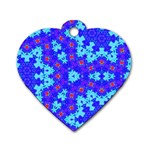 Blueberry Dog Tag Heart (One Side) Front