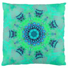 Blue Green  Twist Large Cushion Case (one Side) by LW323