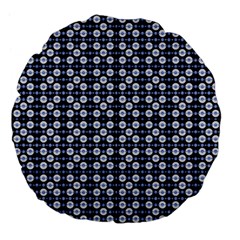 Modern Ornate Striped Pattern Large 18  Premium Flano Round Cushions by dflcprintsclothing