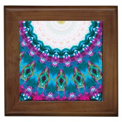 Peacock Framed Tile by LW323