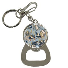 Famous Heroes Of The Kabuki Stage Played By Frogs  Bottle Opener Key Chain by Sobalvarro