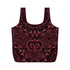 Burgundy Full Print Recycle Bag (m) by LW323