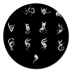 Katzen Cats Katzen Cats Magnet 5  (round) by WetdryvacsLair